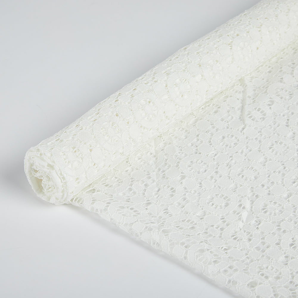 Cotton Polyester Crochet Fabric