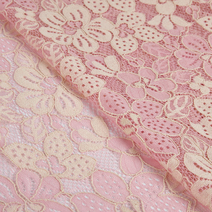 Cotton Nylon Flower Pattern Lace Fabric