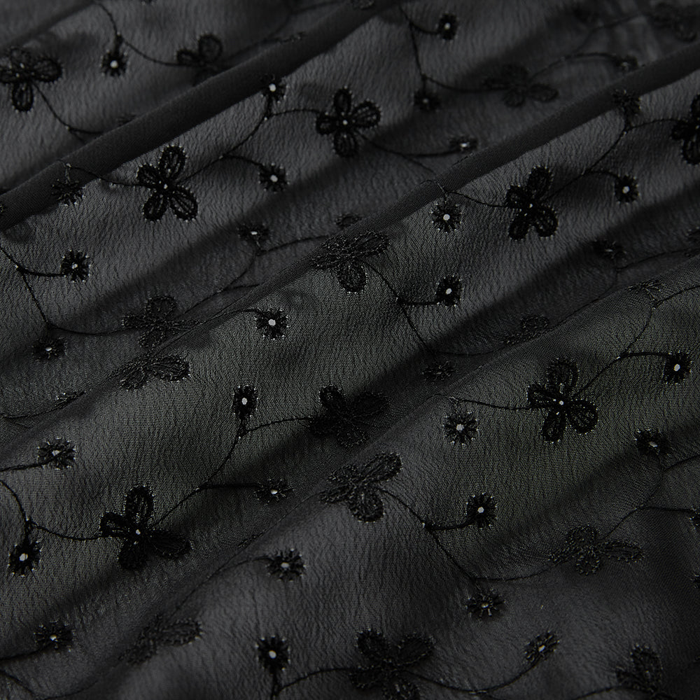 Polyester Flower Pattern Chiffon Fabric