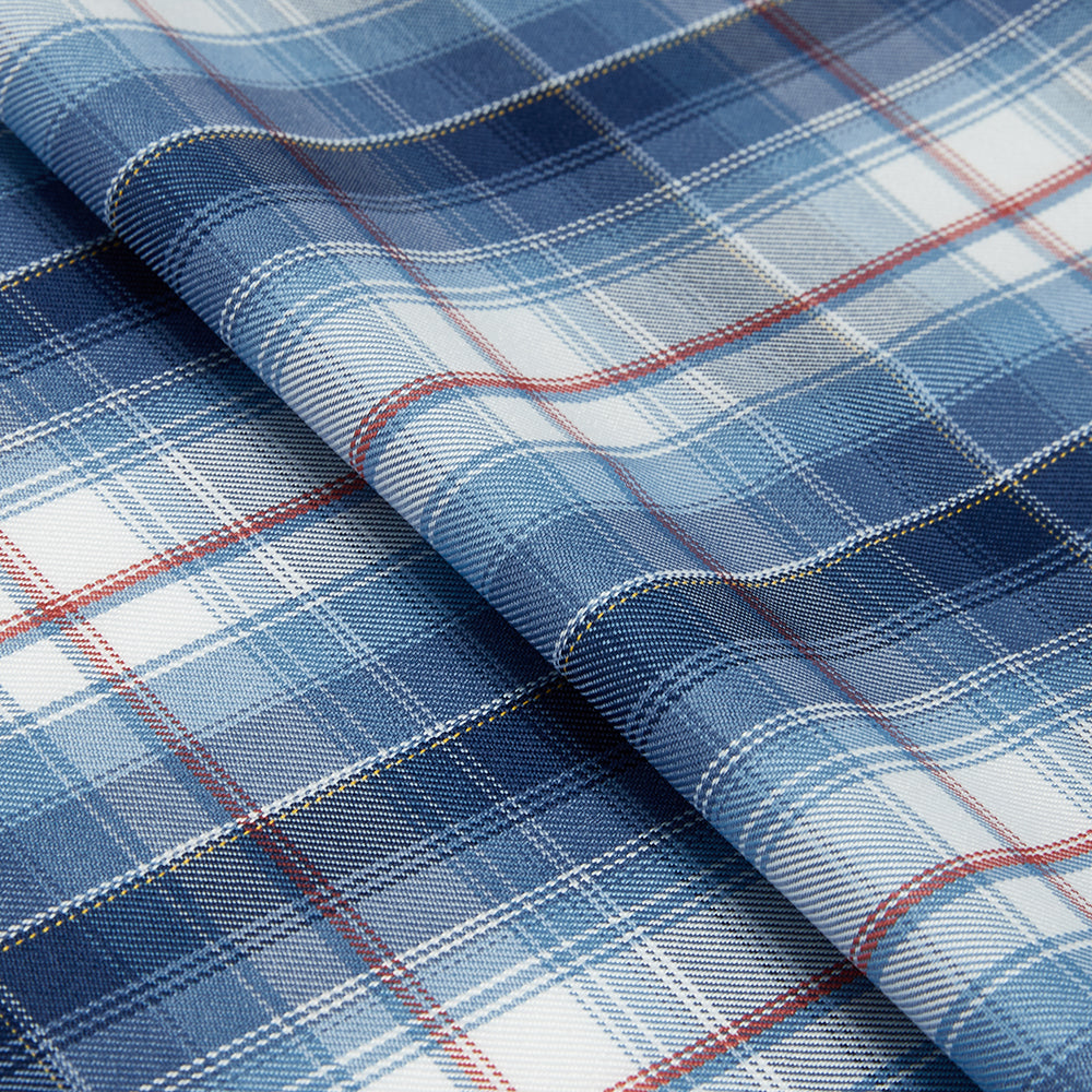 Polyester Check Pattern Twill Fabric