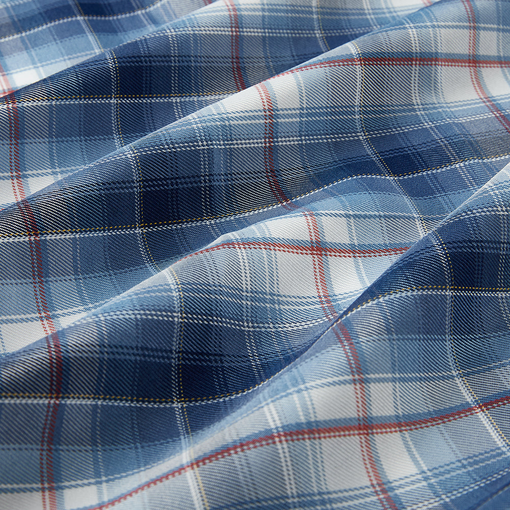 Polyester Check Pattern Twill Fabric