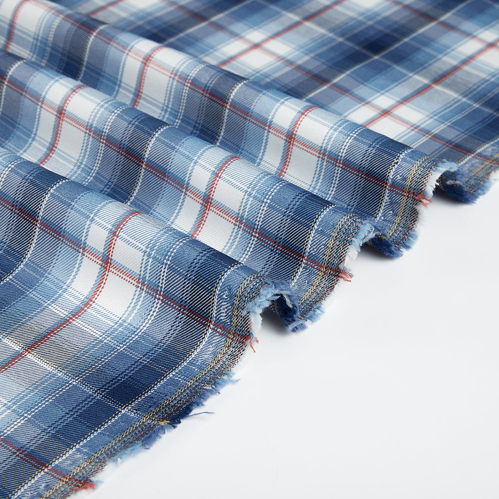 Polyester Check Pattern Twill Fabric