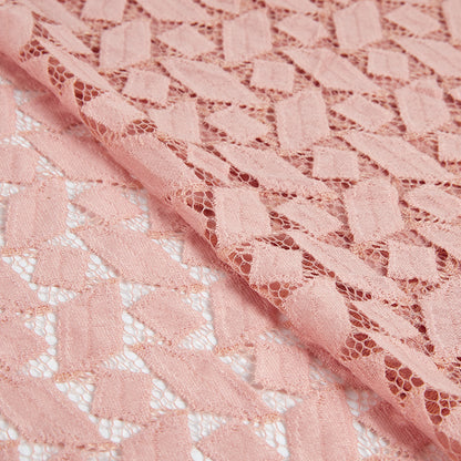 Nylon Check Pattern Lace Fabric