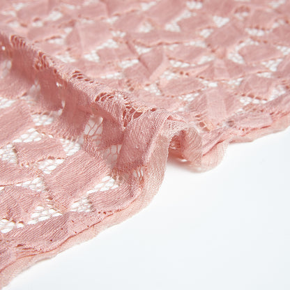 Nylon Check Pattern Lace Fabric