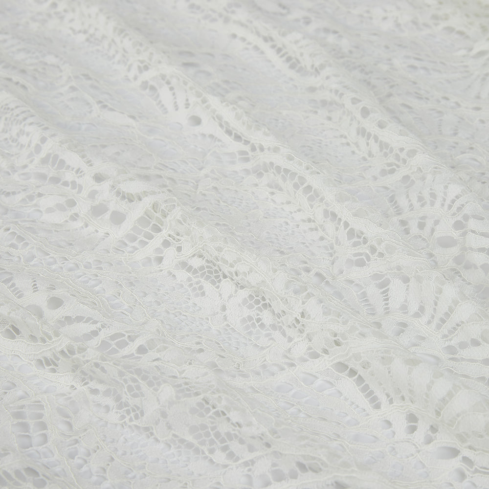 Nylon Flower Pattern Lace Fabric