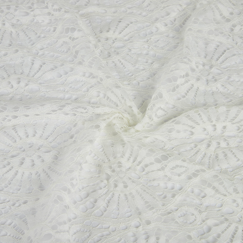 Nylon Flower Pattern Lace Fabric