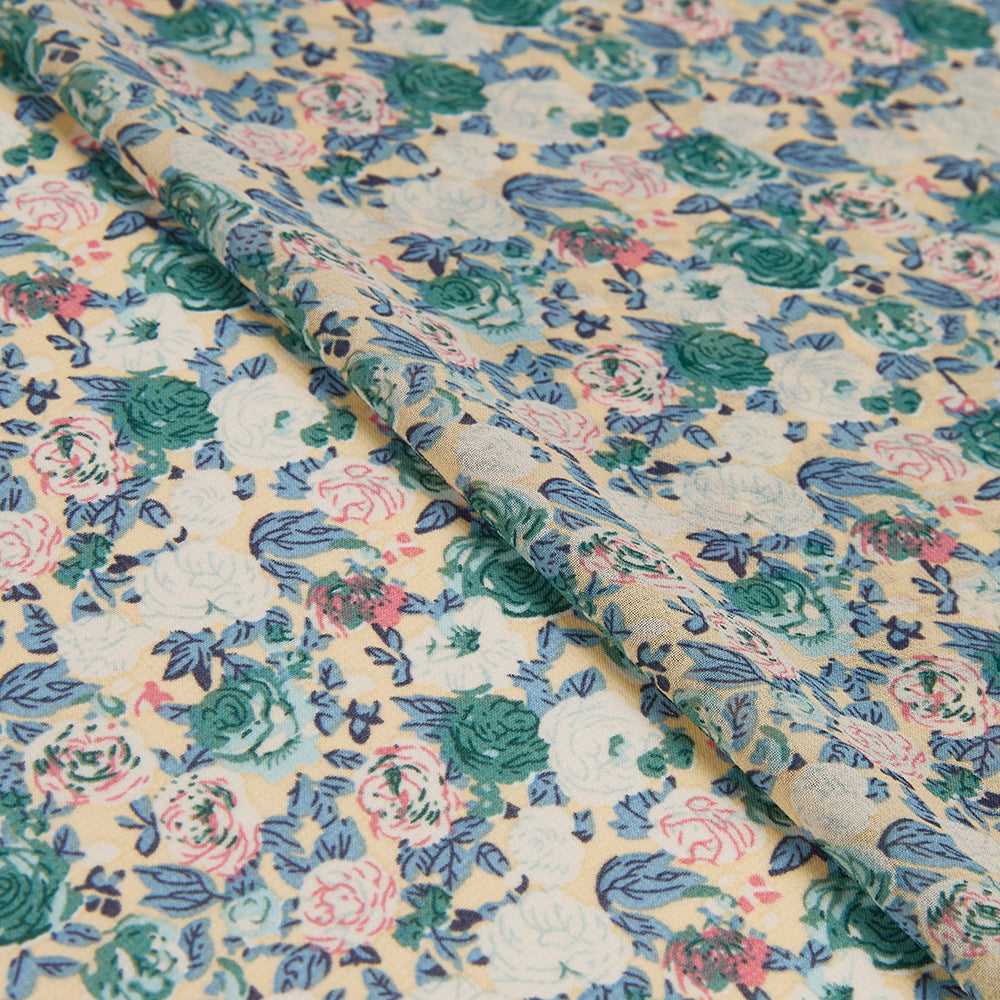 Polyester Flower Pattern Chiffon Fabric