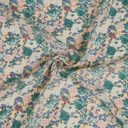 Polyester Flower Pattern Chiffon Fabric