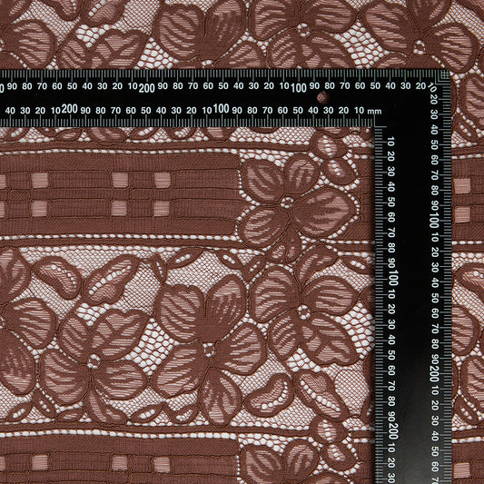 Nylon Flower Pattern Lace Fabric