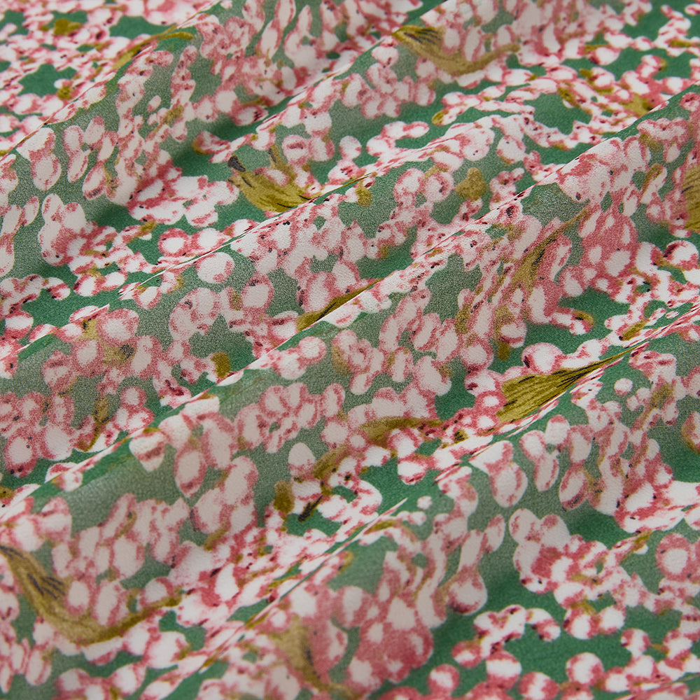 Polyester Flower Pattern Chiffon Fabric