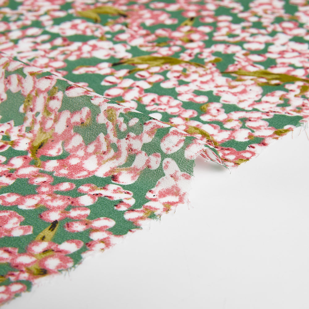 Polyester Flower Pattern Chiffon Fabric