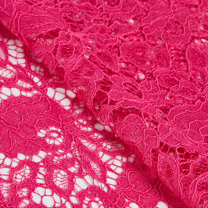 Nylon Flower Pattern Lace Fabric