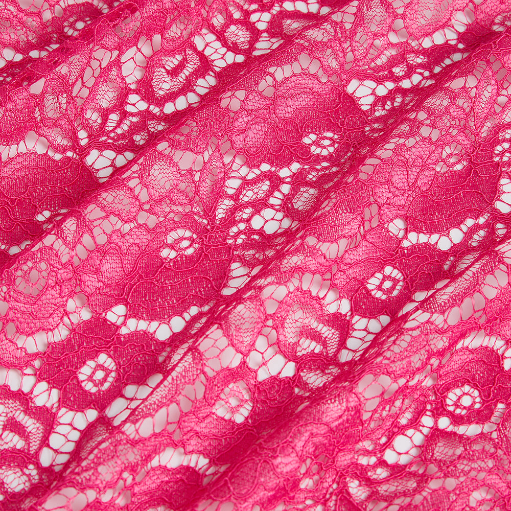 Nylon Flower Pattern Lace Fabric