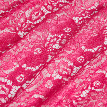 Nylon Flower Pattern Lace Fabric