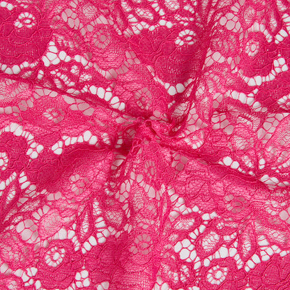 Nylon Flower Pattern Lace Fabric