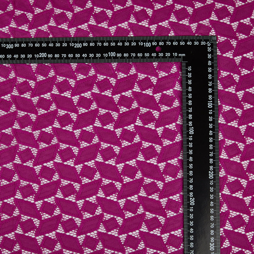 Nylon Check Pattern Lace Fabric - Kool Fabrics