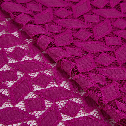 Nylon Check Pattern Lace Fabric - Kool Fabrics