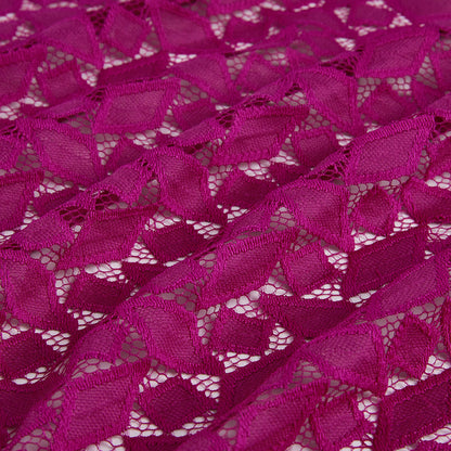 Nylon Check Pattern Lace Fabric - Kool Fabrics