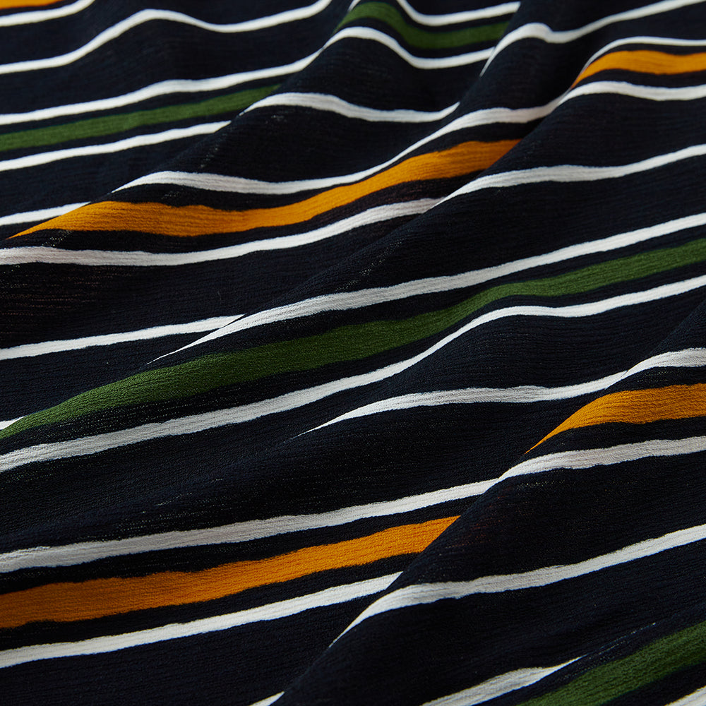 Polyester Stripes Pattern Chiffon Fabric - Kool Fabrics