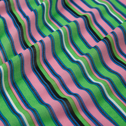 Polyester Stripes Pattern Chiffon Fabric - Kool Fabrics