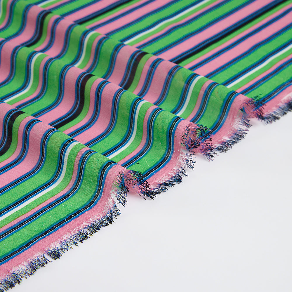 Polyester Stripes Pattern Chiffon Fabric - Kool Fabrics