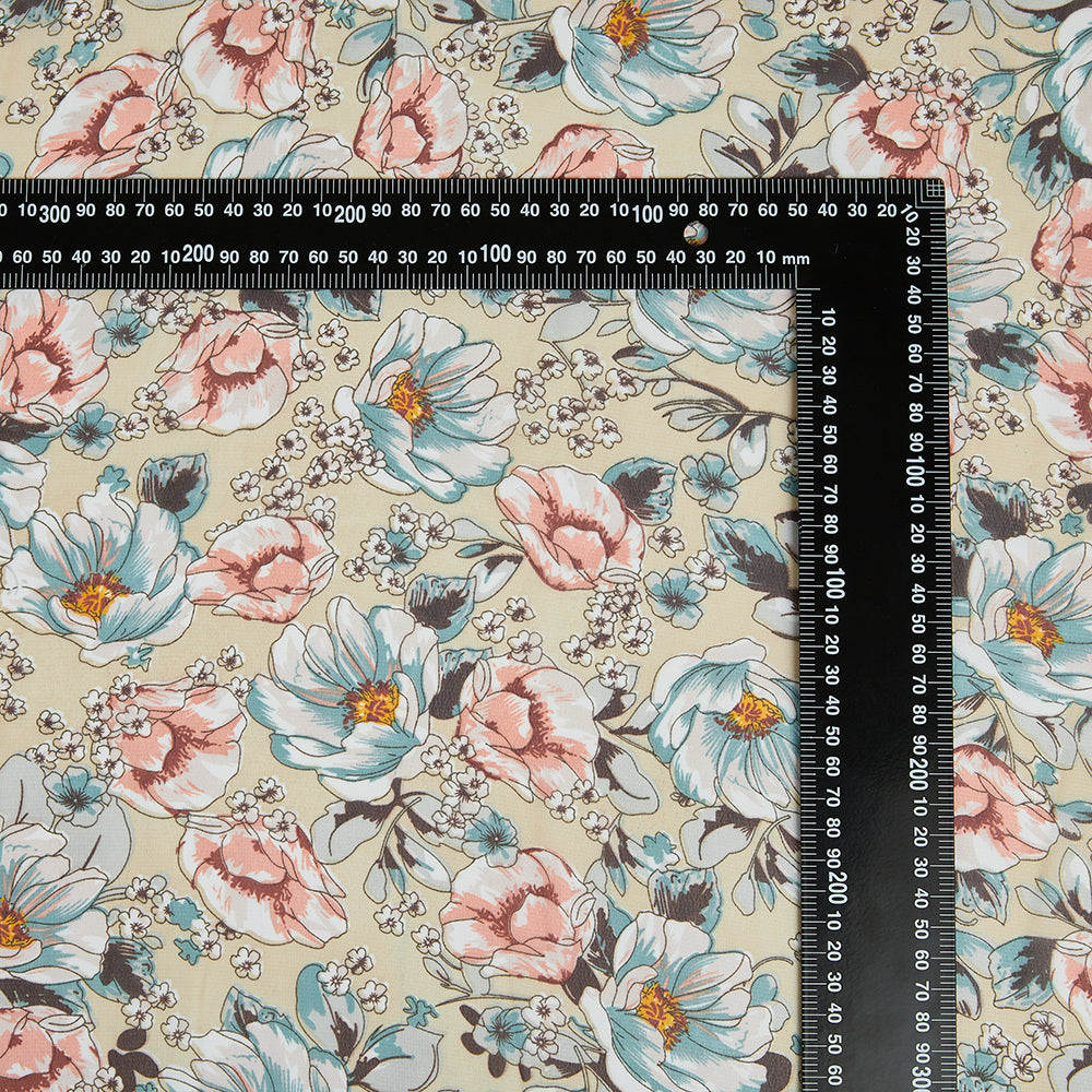 Polyester Flower Pattern Chiffon Fabric - Kool Fabrics