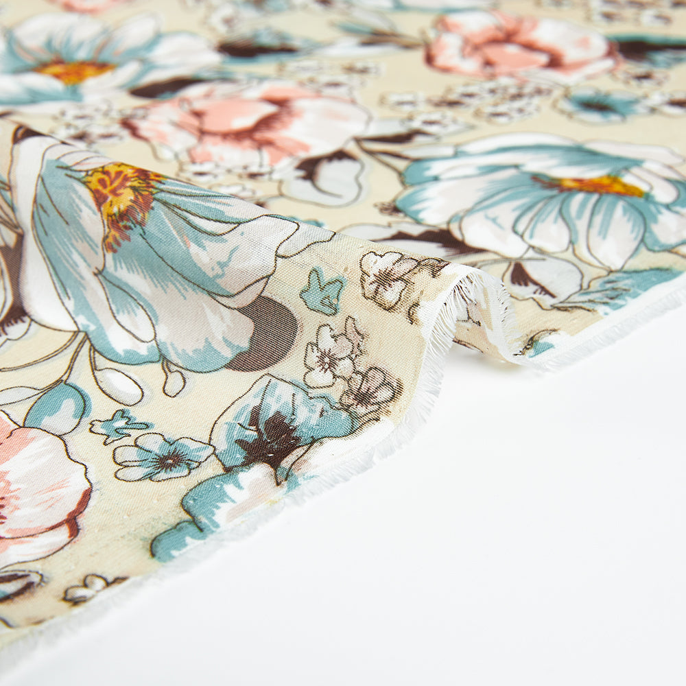 Polyester Flower Pattern Chiffon Fabric - Kool Fabrics