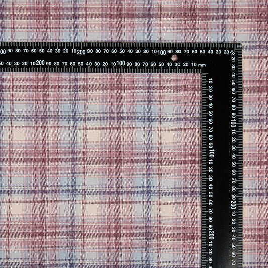 Polyester Check Pattern Twill Fabric