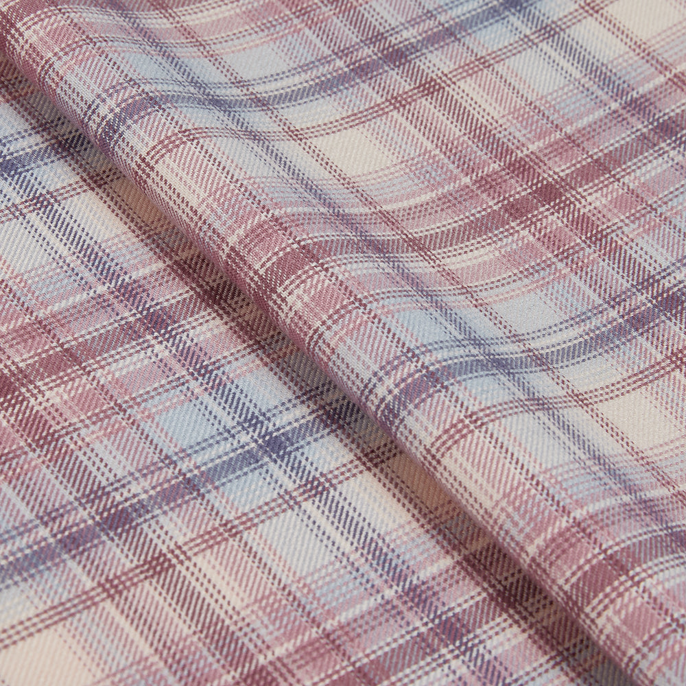 Polyester Check Pattern Twill Fabric