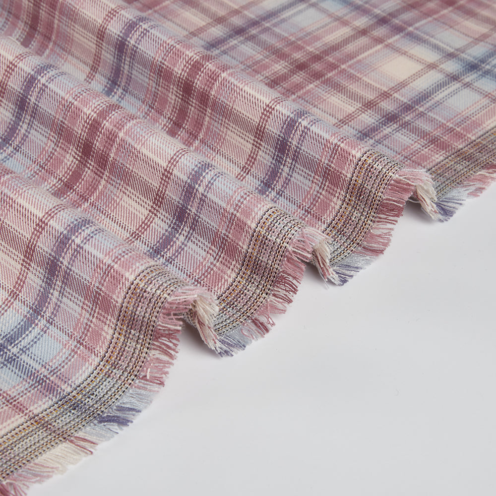 Polyester Check Pattern Twill Fabric