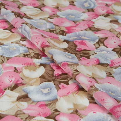 Polyester Flower Pattern Chiffon Fabric - Kool Fabrics