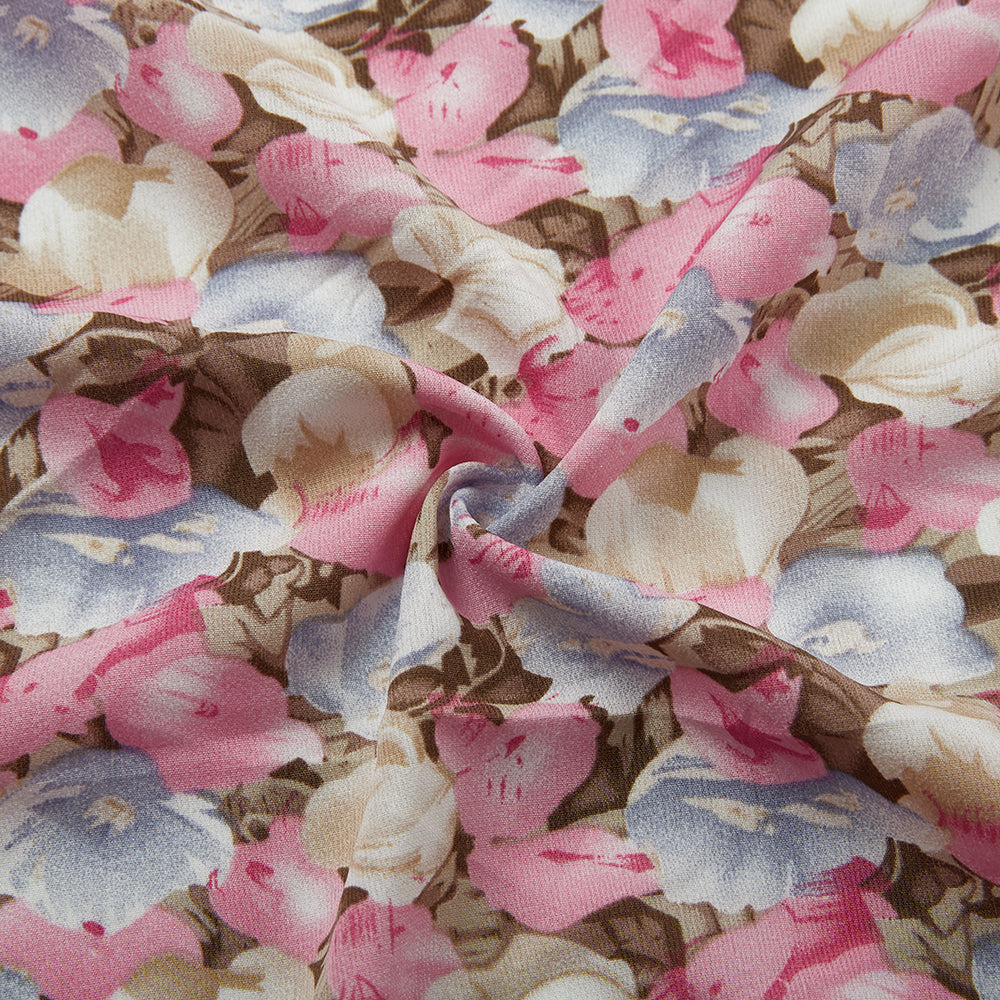 Polyester Flower Pattern Chiffon Fabric - Kool Fabrics