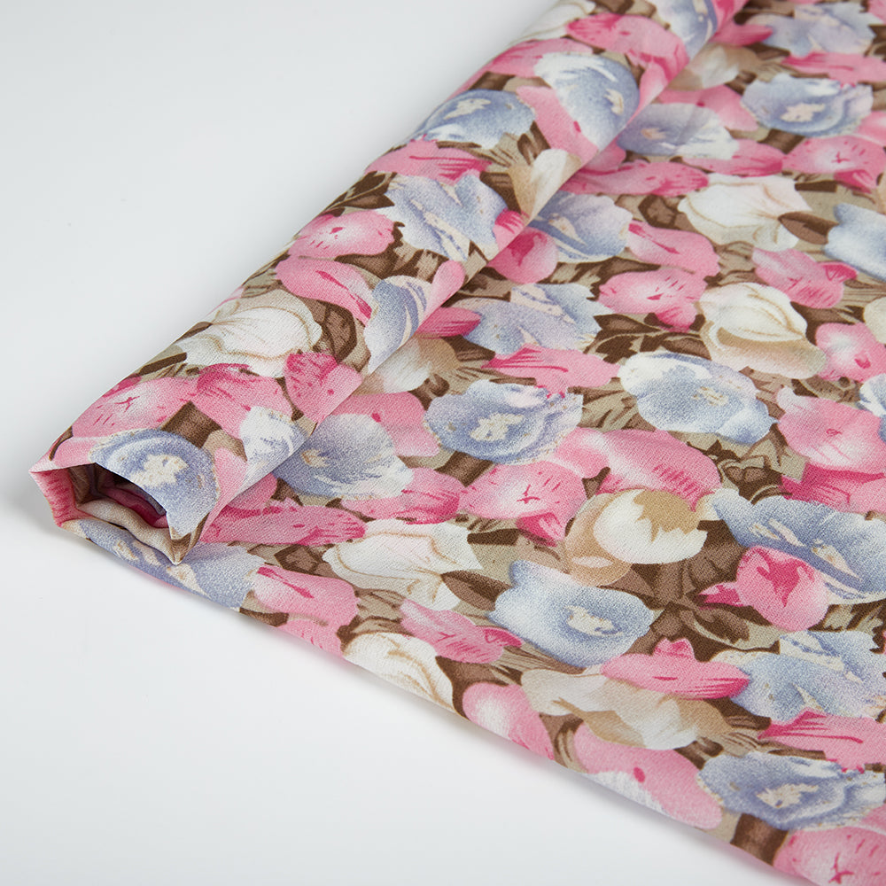 Polyester Flower Pattern Chiffon Fabric - Kool Fabrics