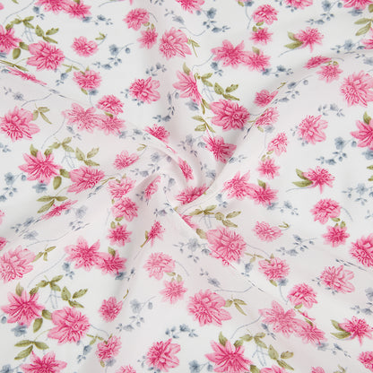 Polyester Flower Pattern Chiffon Fabric - Kool Fabrics