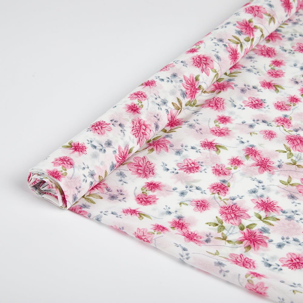 Polyester Flower Pattern Chiffon Fabric - Kool Fabrics