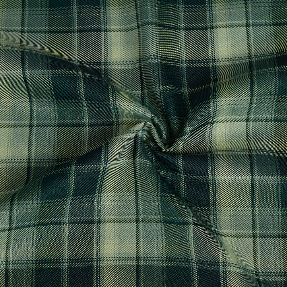 Polyester Check Pattern Twill Fabric