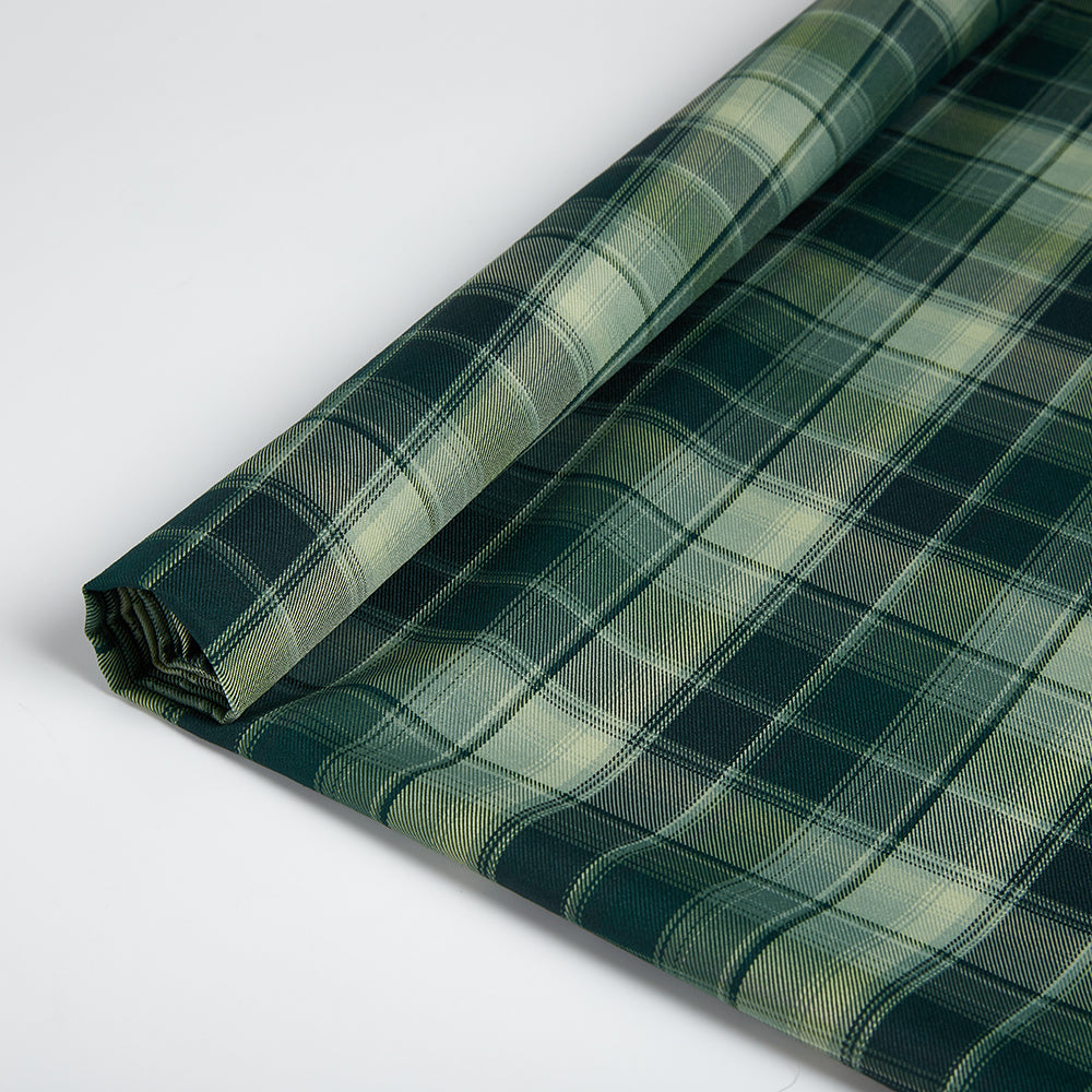 Polyester Check Pattern Twill Fabric