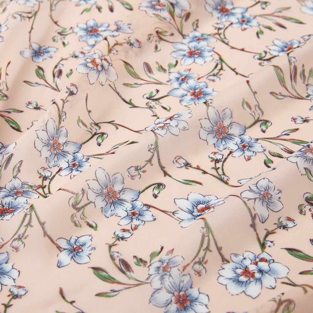 Polyester Flower Pattern Chiffon Fabric - Kool Fabrics