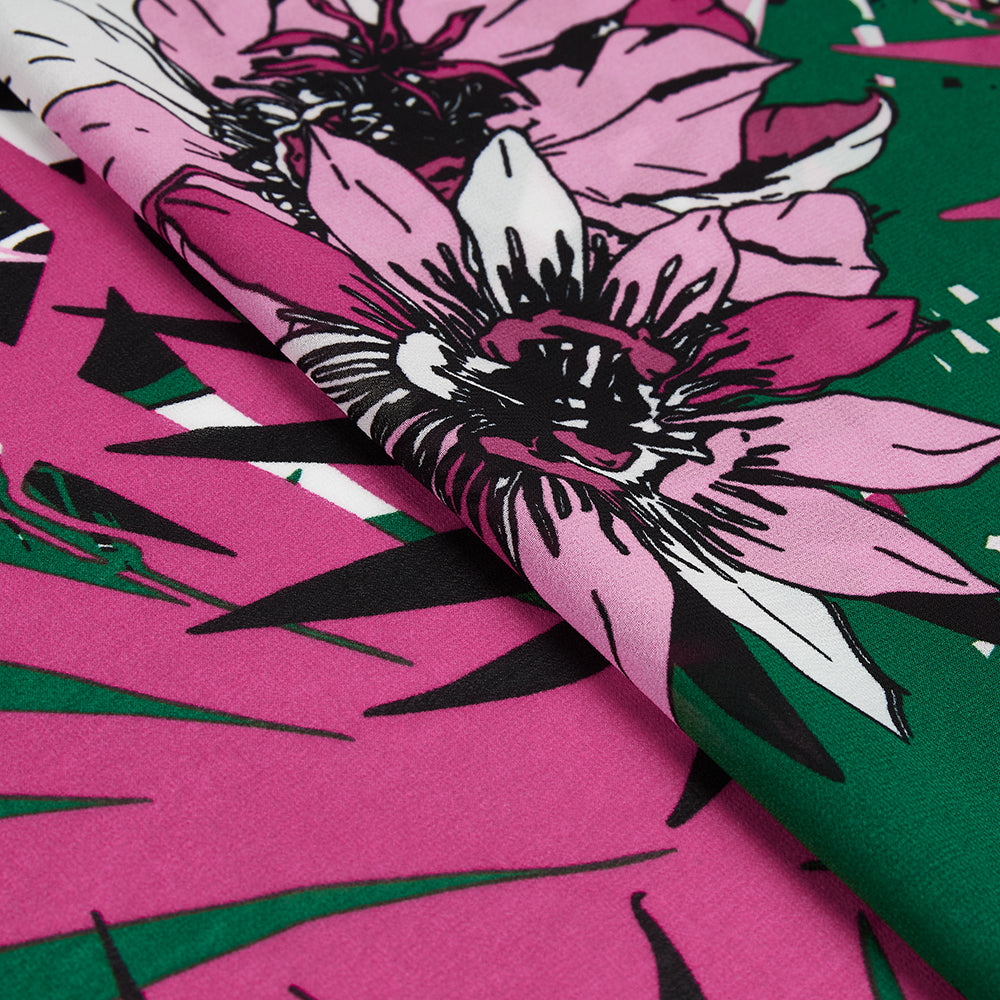 Polyester Flower Pattern Chiffon Fabric - Kool Fabrics