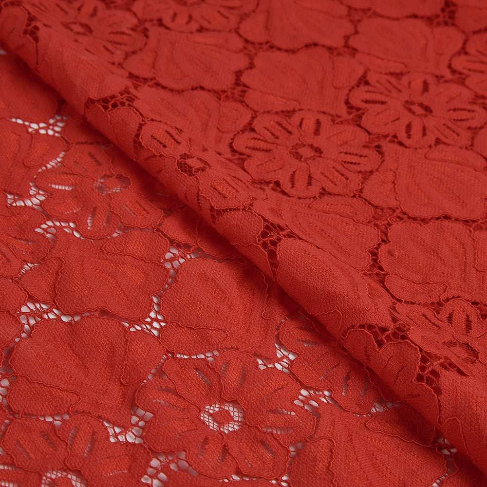 Cotton Polyester Flower Pattern Lace Fabric - Kool Fabrics