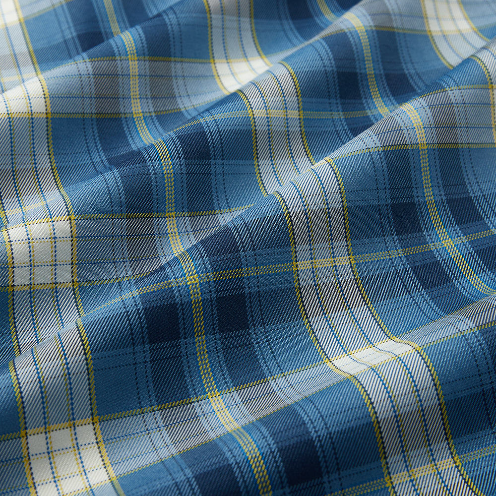 Polyester Check Pattern Twill Fabric