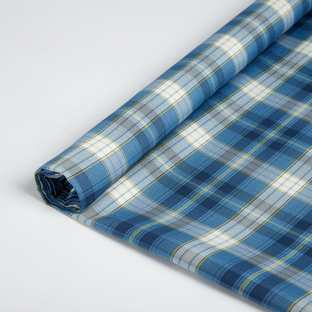 Polyester Check Pattern Twill Fabric