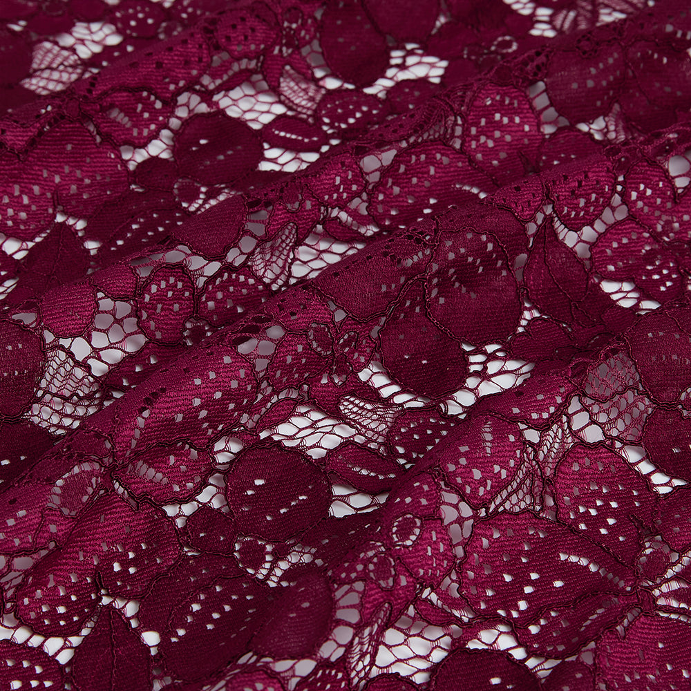 Polyester Flower Pattern Lace Fabric - Kool Fabrics