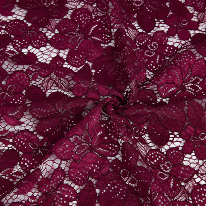 Polyester Flower Pattern Lace Fabric - Kool Fabrics