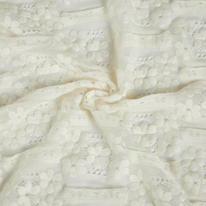 Polyester Flower Pattern Lace Fabric - Kool Fabrics