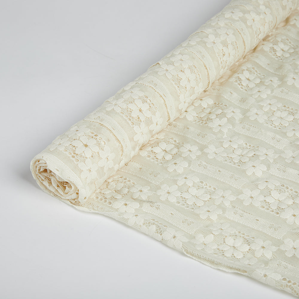 Polyester Flower Pattern Lace Fabric - Kool Fabrics