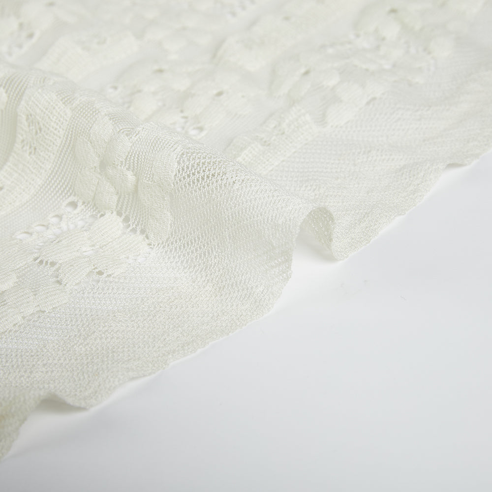 Polyester Flower Pattern Lace Fabric - Kool Fabrics