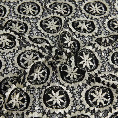 Polyester Spandex Flower Pattern Lace Fabric - Kool Fabrics