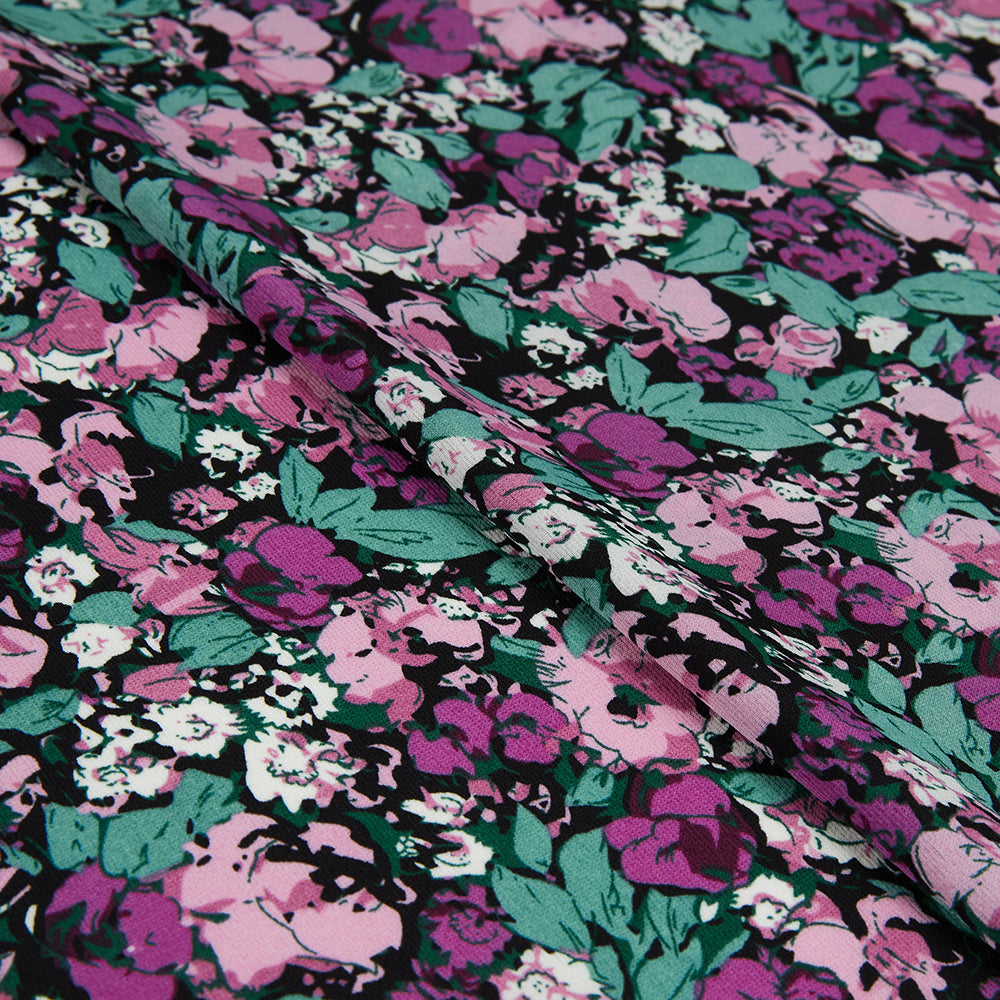 Polyester Flower Pattern Chiffon Fabric - Kool Fabrics