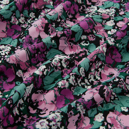 Polyester Flower Pattern Chiffon Fabric - Kool Fabrics